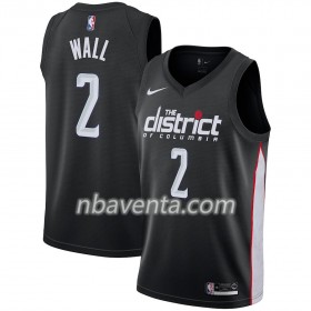 Camiseta Hombre Washington Wizards John Wall 2 2018-19 Nike City Edition Negro Swingman